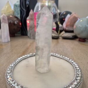 Natural Fluorite Crystal Point Obelisk Tower #Y